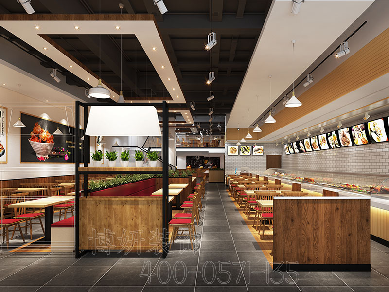 杭州中式快餐店装修设计案例